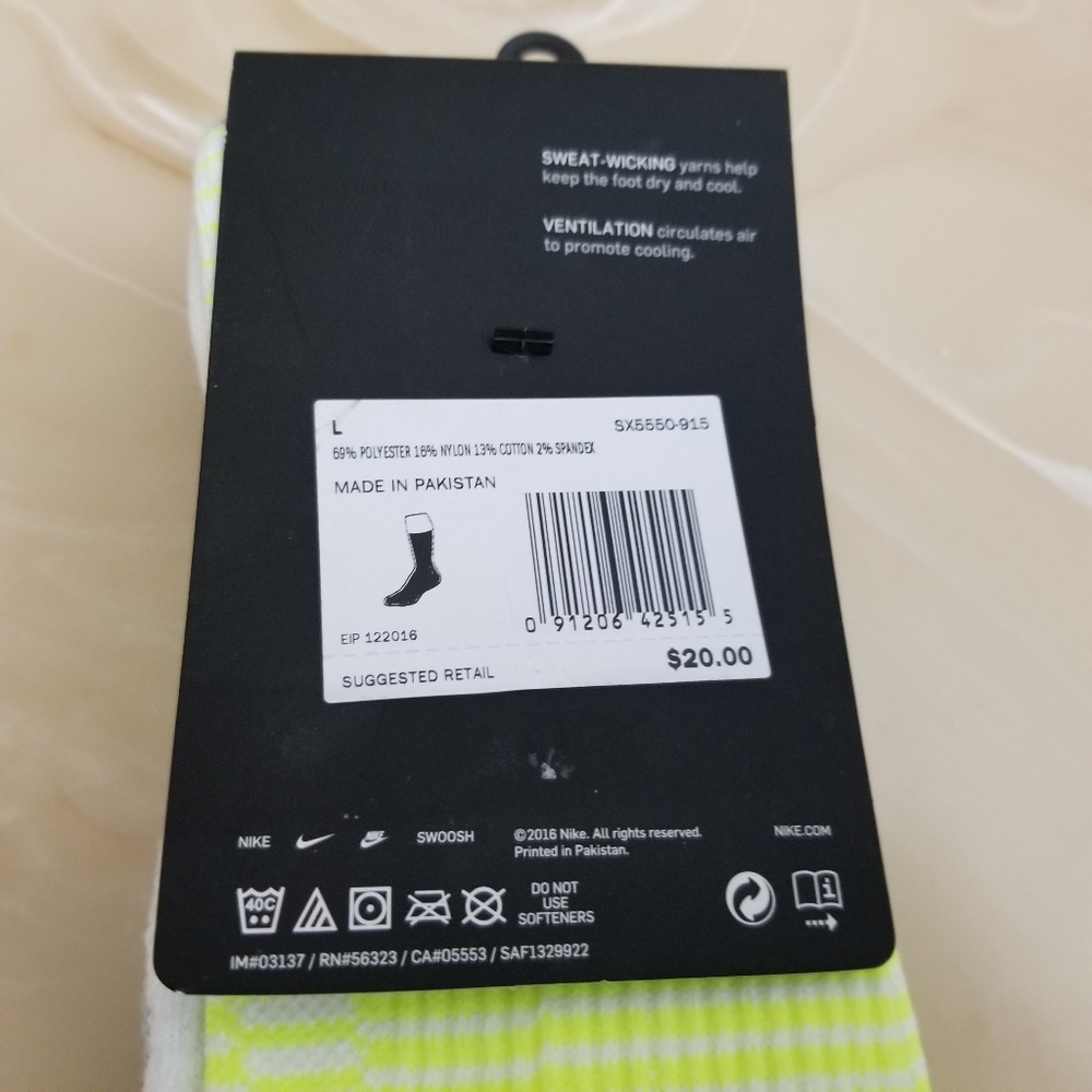 Nike Training Dry Cushioned Crew Socks 3 Pack - Picture 7 of 7